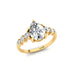 Pear Cut Lab Diamond with Graduated Diamonds Ring - GeumJewels