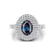 Triple Halo Diamond Oval Cut Alexandrite Cocktail Ring - GeumJewels