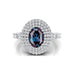 Triple Halo Diamond Oval Cut Alexandrite Cocktail Ring - GeumJewels