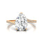 Twisted Up Down Band Pear Shaped Lab Diamond Ring with Accent Diamonds - GeumJewels