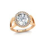 Vintage Love Inspired Oval Lab Diamond Halo Diamond Engagement Ring - GeumJewels