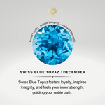 Vintage Style Elongated Oval Swiss Blue Topaz Halo Diamond Twisted Ring - GeumJewels