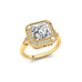 Vintage Style Square Cut Lab Diamond Diamond Ring - GeumJewels
