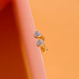 Natural Birthstone Stud Earrings, Vienna - Geum Jewels