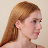 Solid Gold Croissant Huggies, Avalon - GeumJewels