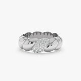 Diamond Croissant Ring, Barbara - Geum Jewels