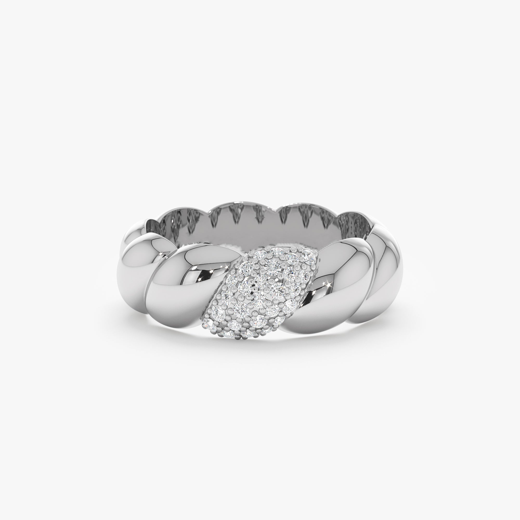 Diamond Croissant Ring, Barbara - Geum Jewels