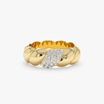 Diamond Croissant Ring, Barbara - Geum Jewels