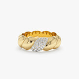 Diamond Croissant Ring, Barbara - Geum Jewels