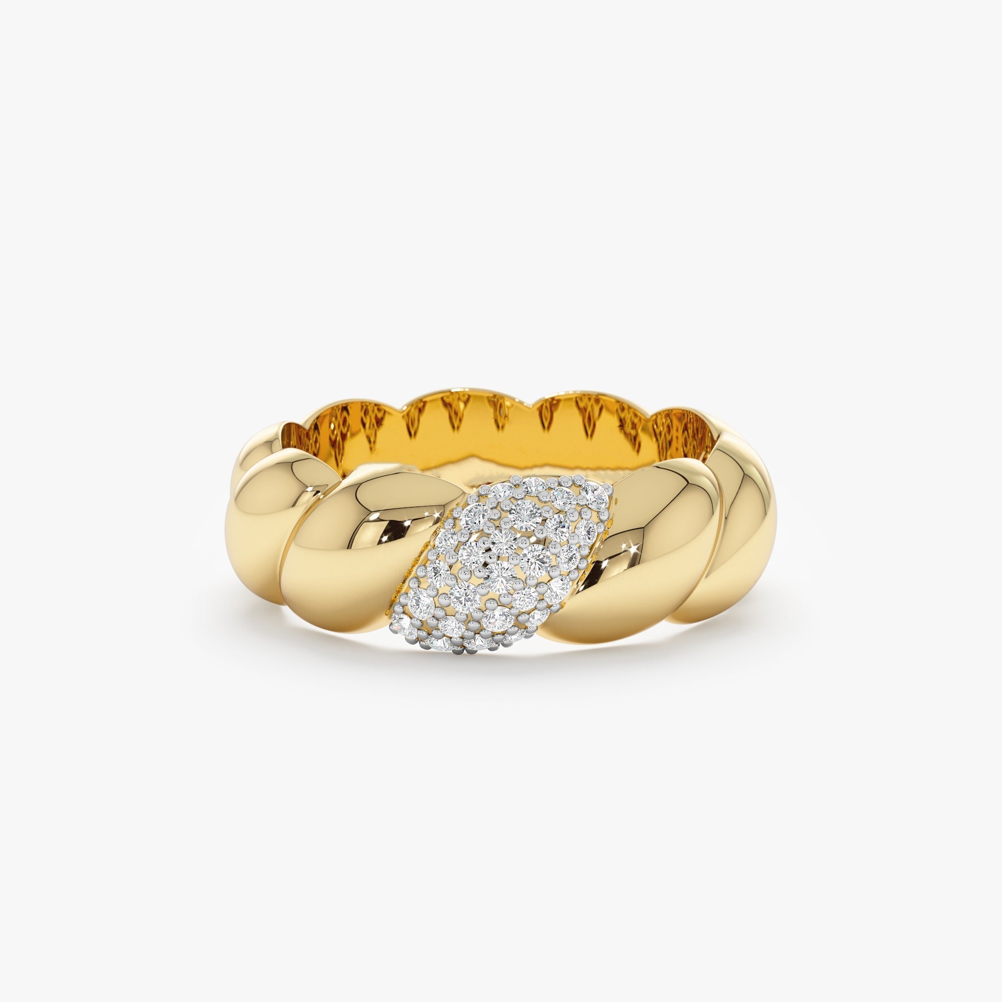 Diamond Croissant Ring, Barbara - Geum Jewels