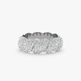 Pave Diamond Croissant Ring, Barbara - Geum Jewels
