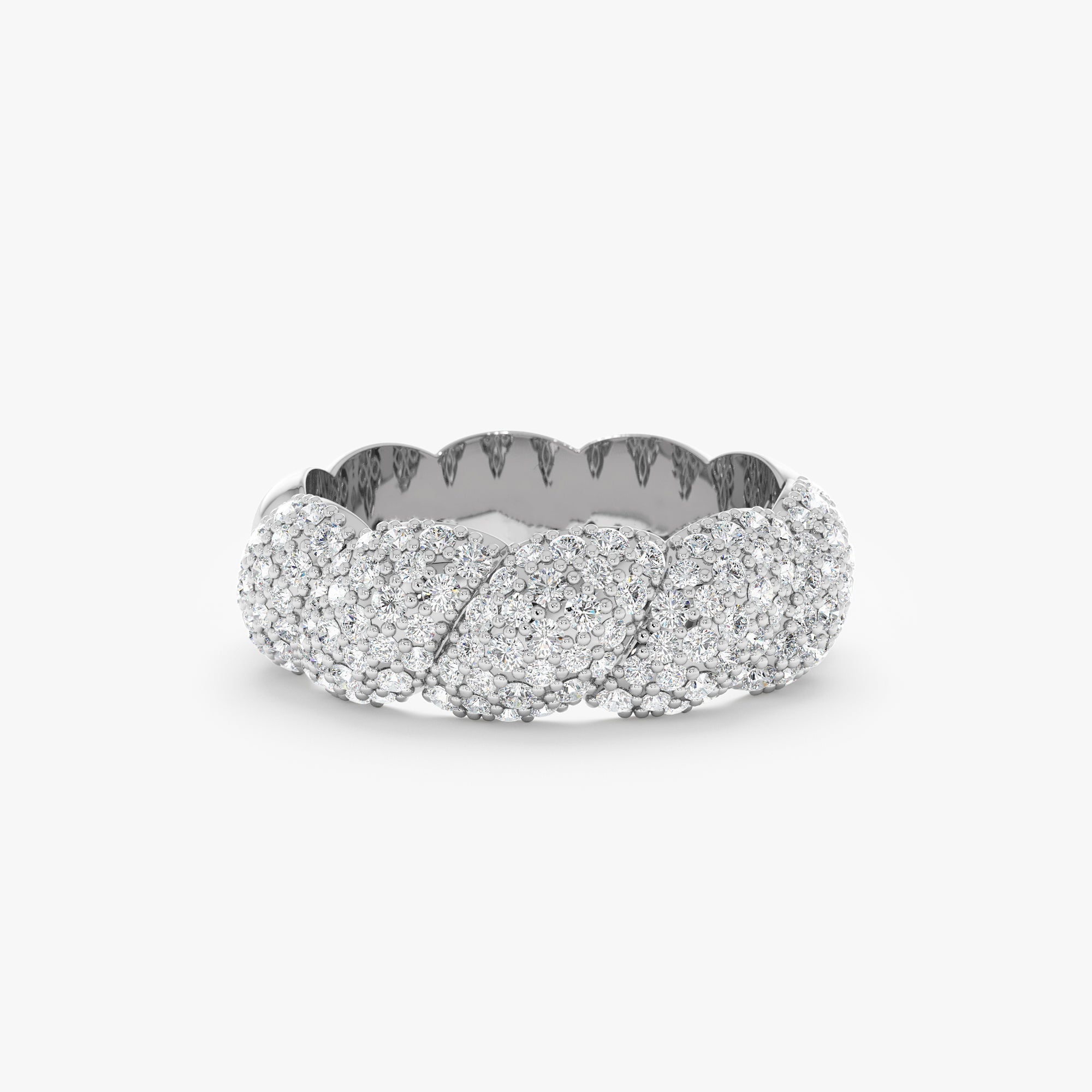 Pave Diamond Croissant Ring, Barbara - Geum Jewels