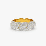 Pave Diamond Croissant Ring, Barbara - Geum Jewels