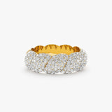 Pave Diamond Croissant Ring, Barbara - Geum Jewels