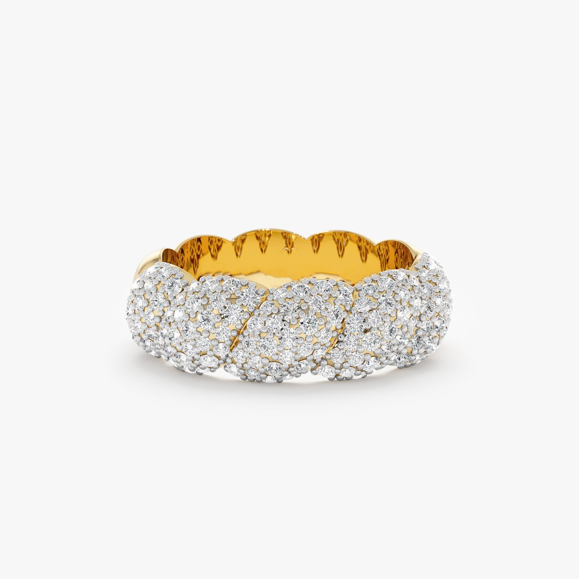 Pave Diamond Croissant Ring, Barbara - Geum Jewels
