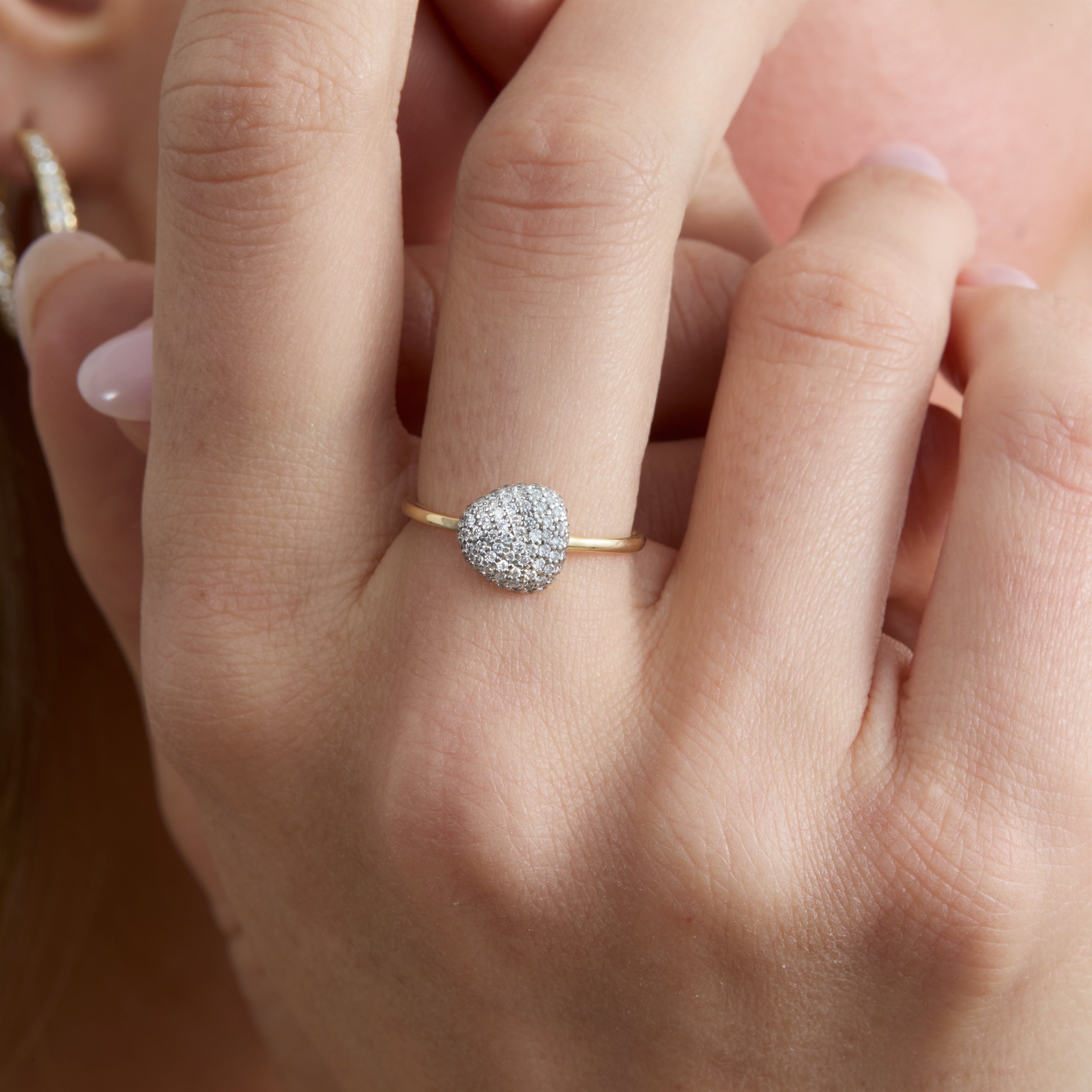 Pave Diamond Ring, Holly