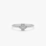 Beaded Clover Ring, Edith