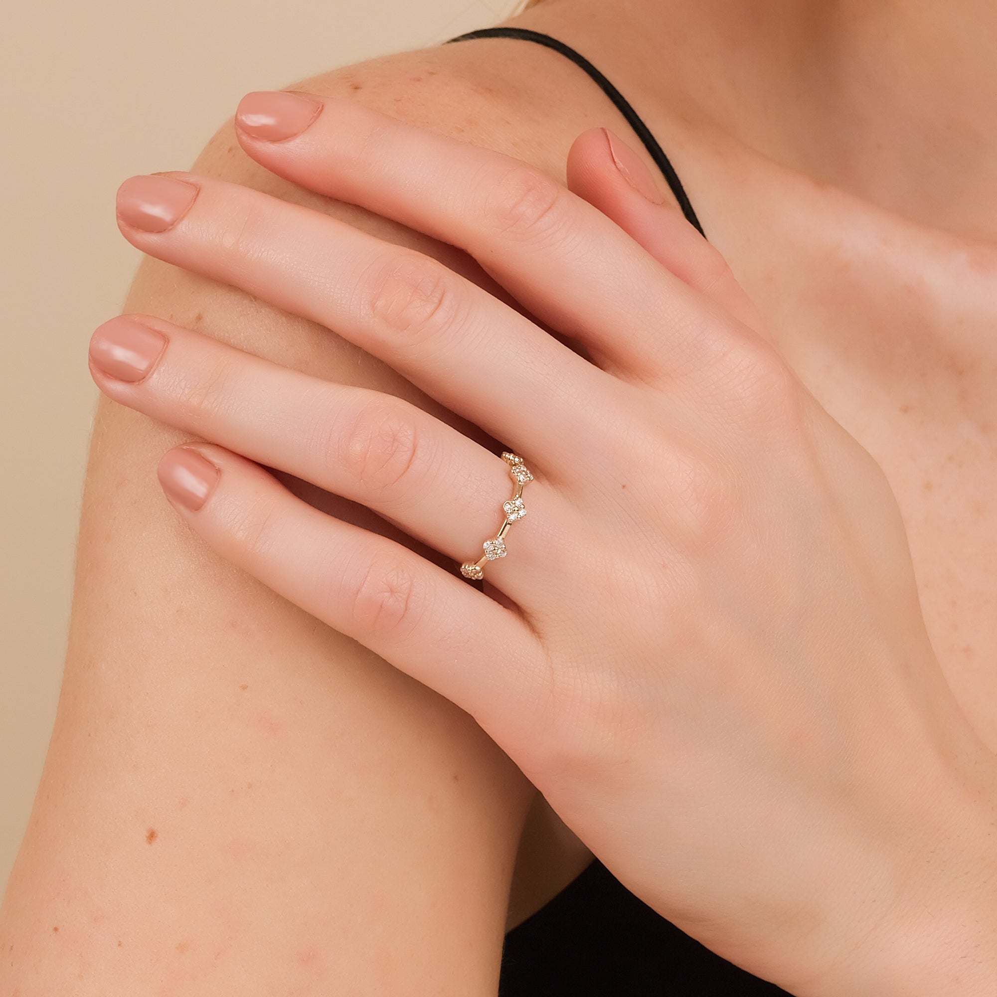Diamond Multi Clover Ring - GeumJewels