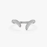 Pave Diamond Cuff Ring - GeumJewels
