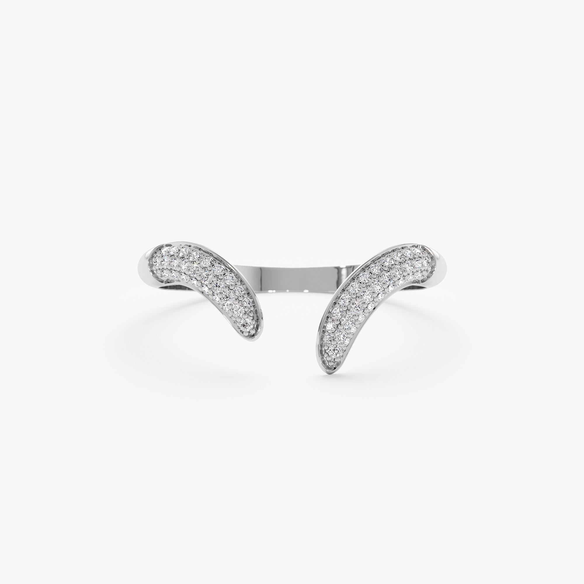 Pave Diamond Cuff Ring - GeumJewels