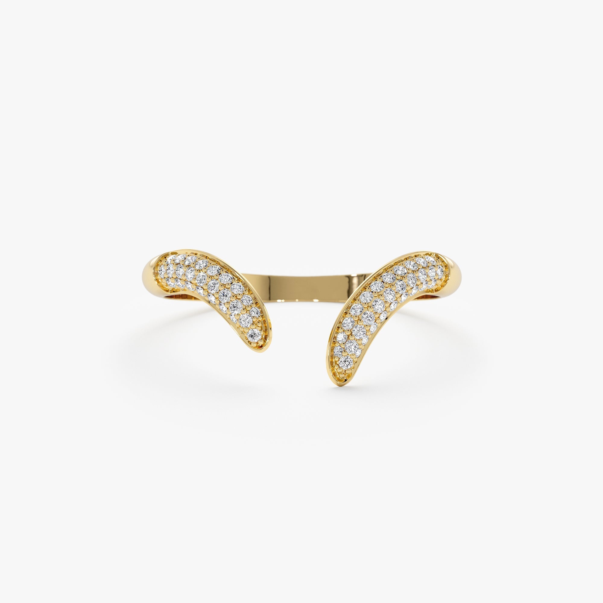 Pave Diamond Cuff Ring - GeumJewels