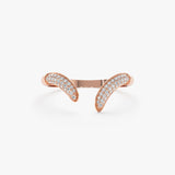 Pave Diamond Cuff Ring - GeumJewels