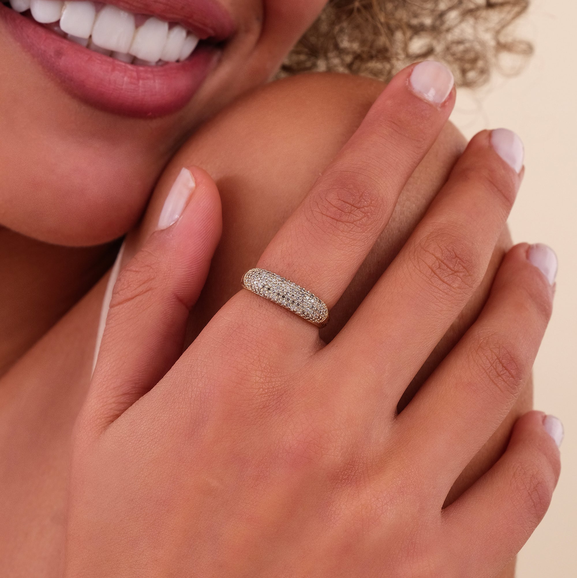 Salt and Pepper Diamond Ring, Dallas