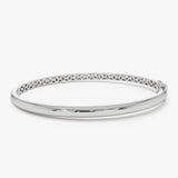 14k 3.5MM Dome Gold Bangle Bracelet - GeumJewels