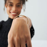 14k 3.5MM Dome Gold Bangle Bracelet - GeumJewels