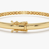 14k 3.5MM Dome Gold Bangle Bracelet - GeumJewels