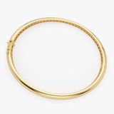 14K 7.5MM Classic Dome Gold Bangle Bracelet - GeumJewels
