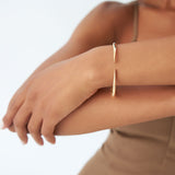 14k Gold Claw Cuff Bangle Bracelet - GeumJewels