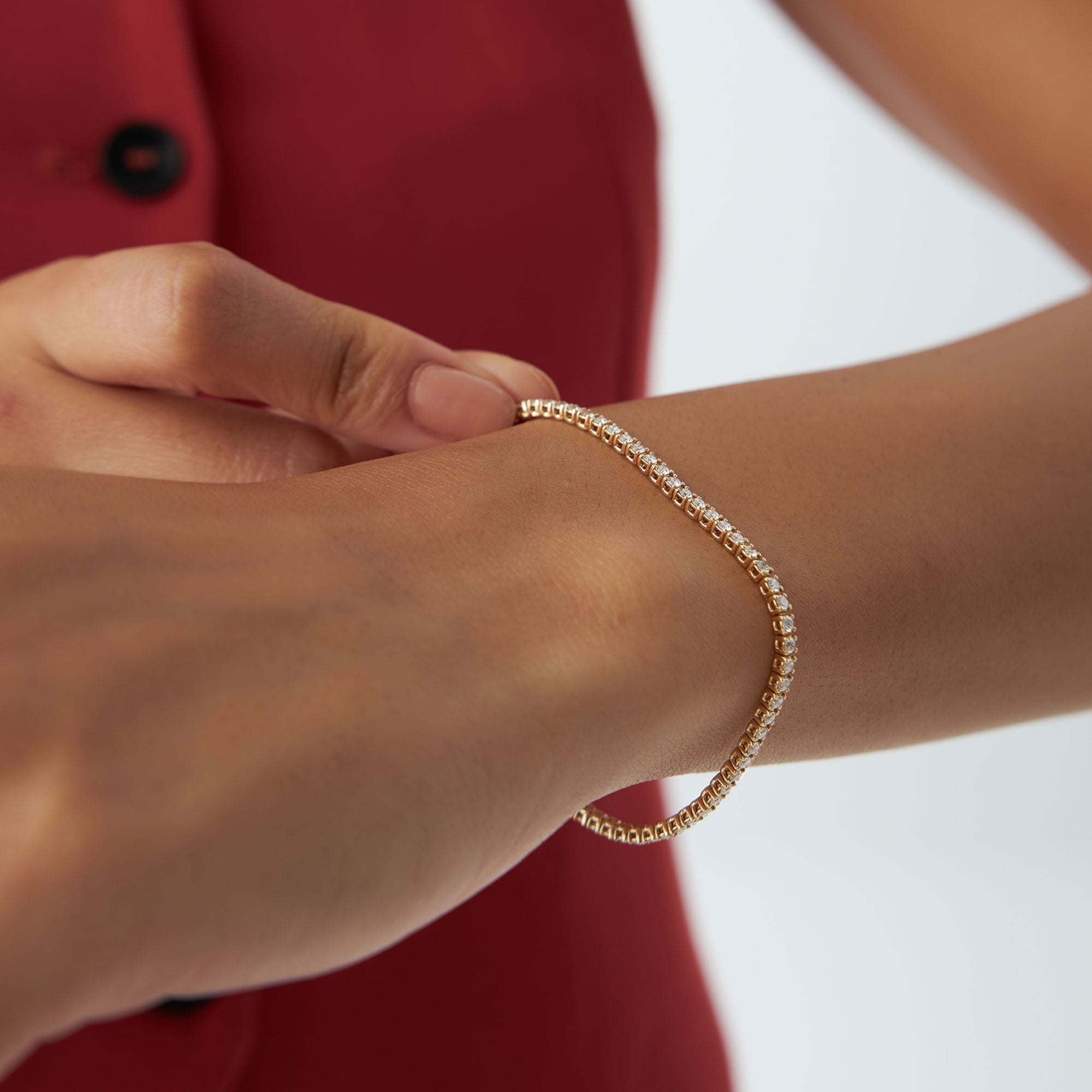 14K Diamond Tennis Bracelet 2.20 ctw - GeumJewels