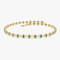 14k Bezel Set Emerald Tennis Bracelet - GeumJewels