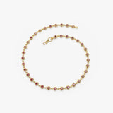 14k Bezel Set Ruby Tennis Bracelet - GeumJewels