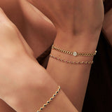 14k Bezel Set Ruby Tennis Bracelet - GeumJewels