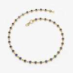14k Bezel Set Sapphire Tennis Bracelet - GeumJewels