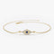 14k Diamond and Sapphire Evil Eye Bracelet - GeumJewels