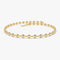 14K Gold Bezel Setting Diamond Tennis Bracelet - GeumJewels