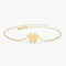 14K Gold Four Leaf Clover Charm Bracelet - GeumJewels