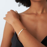 14k Gold Square Link Stacking Bracelet - GeumJewels