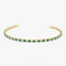 14k Prong Setting Diamond and Emerald Tennis Bracelet - GeumJewels
