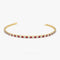 14k Prong Setting Diamond and Ruby Tennis Bracelet - GeumJewels