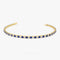14k Prong Setting Diamond and Sapphire Tennis Bracelet - GeumJewels