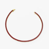 14k Prong Setting Ruby Tennis Bracelet - GeumJewels