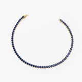 14k Prong Setting Sapphire Tennis Bracelet - GeumJewels