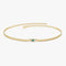 14k 2MM Curb Link Marquise Emerald Bracelet - GeumJewels