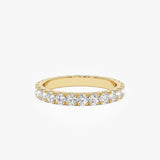 1.25 ctw 14k Pave Setting Full Eternity Lab Grown Diamond Ring - Elena - GeumJewels