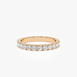 1.25 ctw 14k Pave Setting Full Eternity Lab Grown Diamond Ring - Elena - GeumJewels