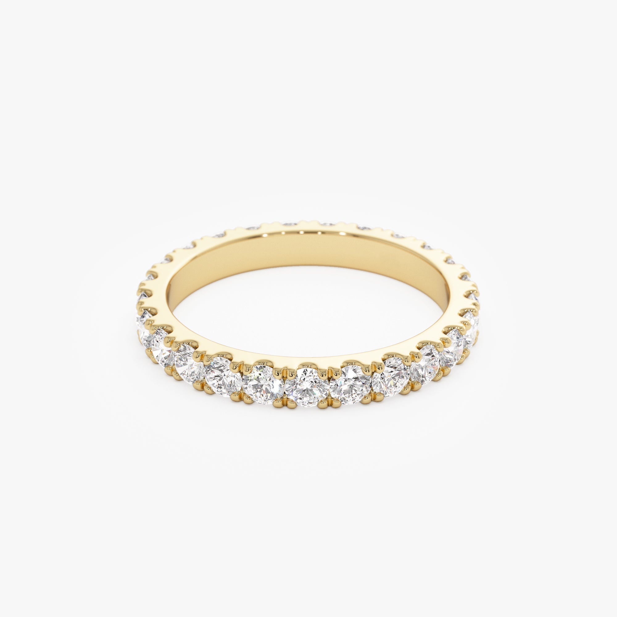 1.25 ctw 14k Pave Setting Full Eternity Lab Grown Diamond Ring - Elena - GeumJewels
